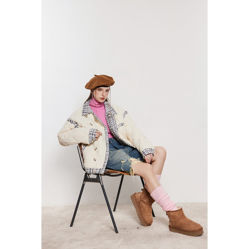 Unisex Coat Plaid Winter Coat