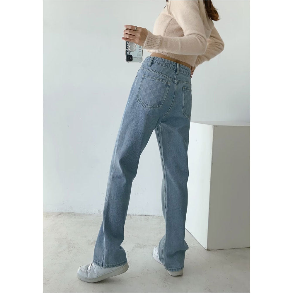 Women Jeans Retro Simple Spring and Autumn
