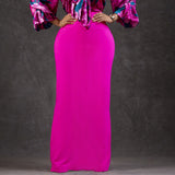 Women Bottoms Fashion Solid Color High Waist Dress