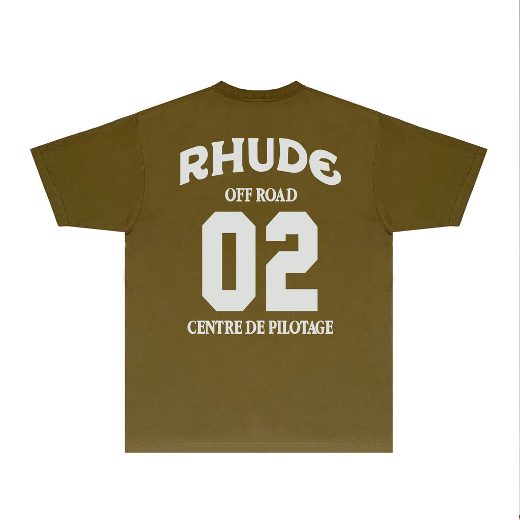 Rhude T Shirts Printed Trendy Pure Cotton