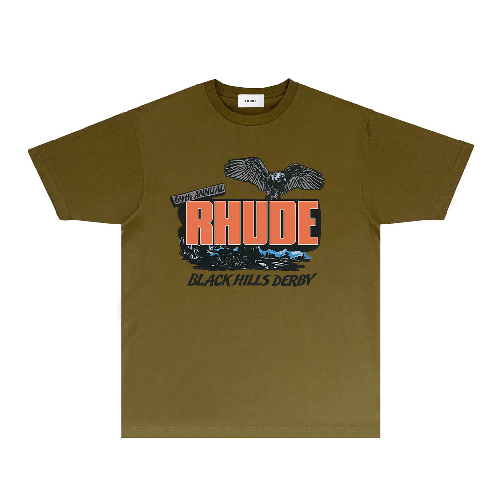 Rhude T Shirts Printed Trendy Pure Cotton