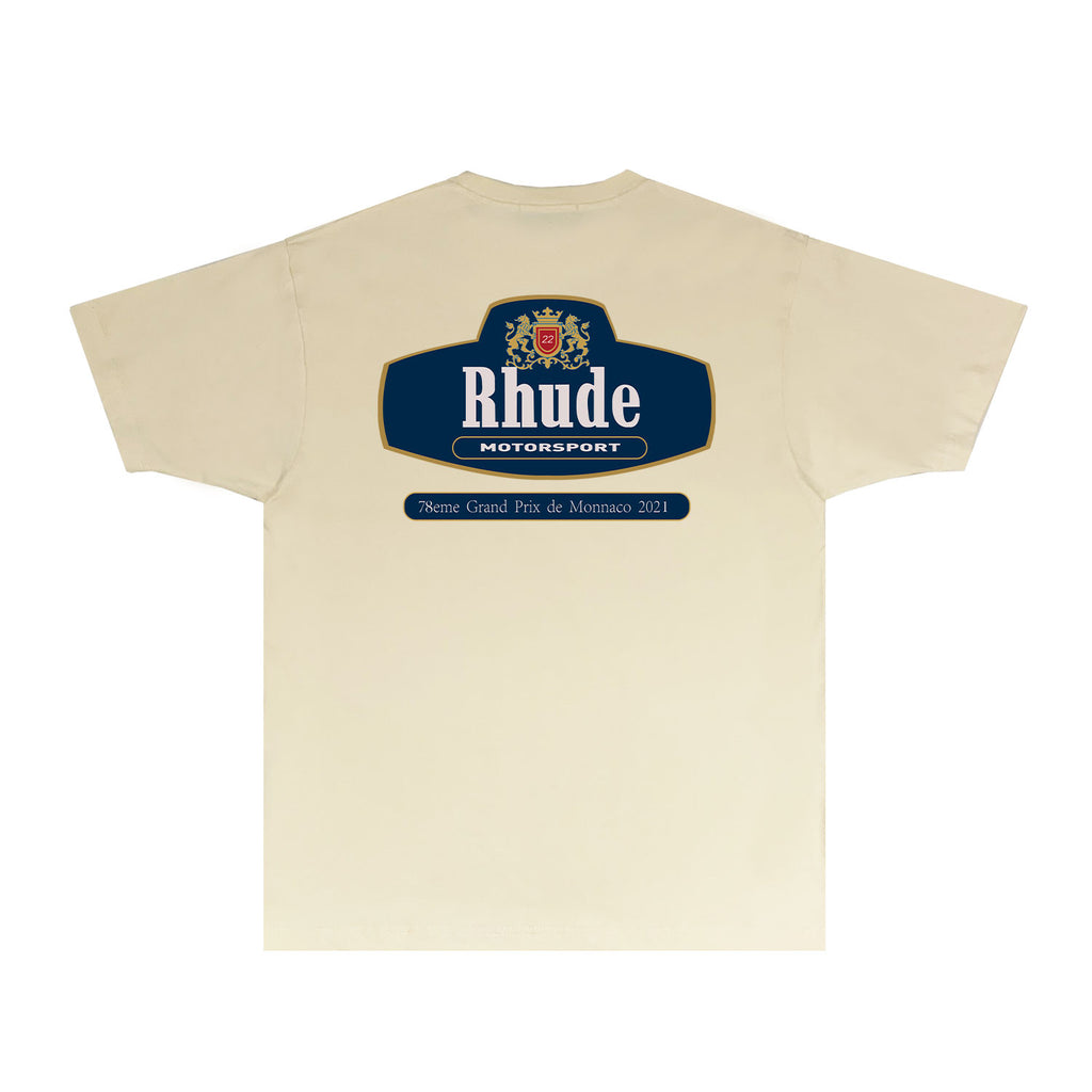 Rhude T Shirts Printed Trendy Pure Cotton