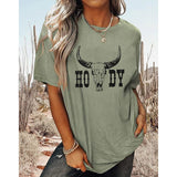 CM C&M WODRO Oversized Country Graphic Tees for Women