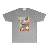 Rhude T Shirts Printed Trendy Pure Cotton