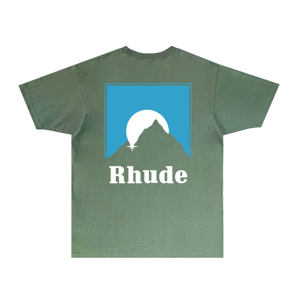 Rhude T Shirts Printed Trendy Pure Cotton