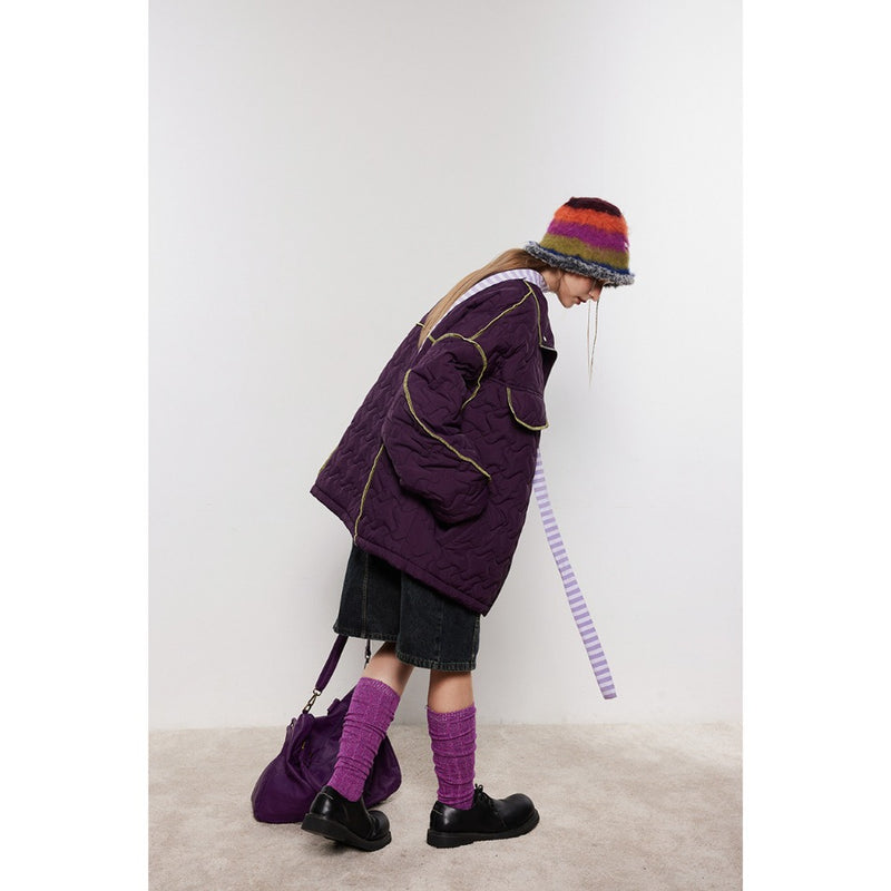 Unisex Coat Winter Warm-Keeping Cotton Clothing Loose Lapel