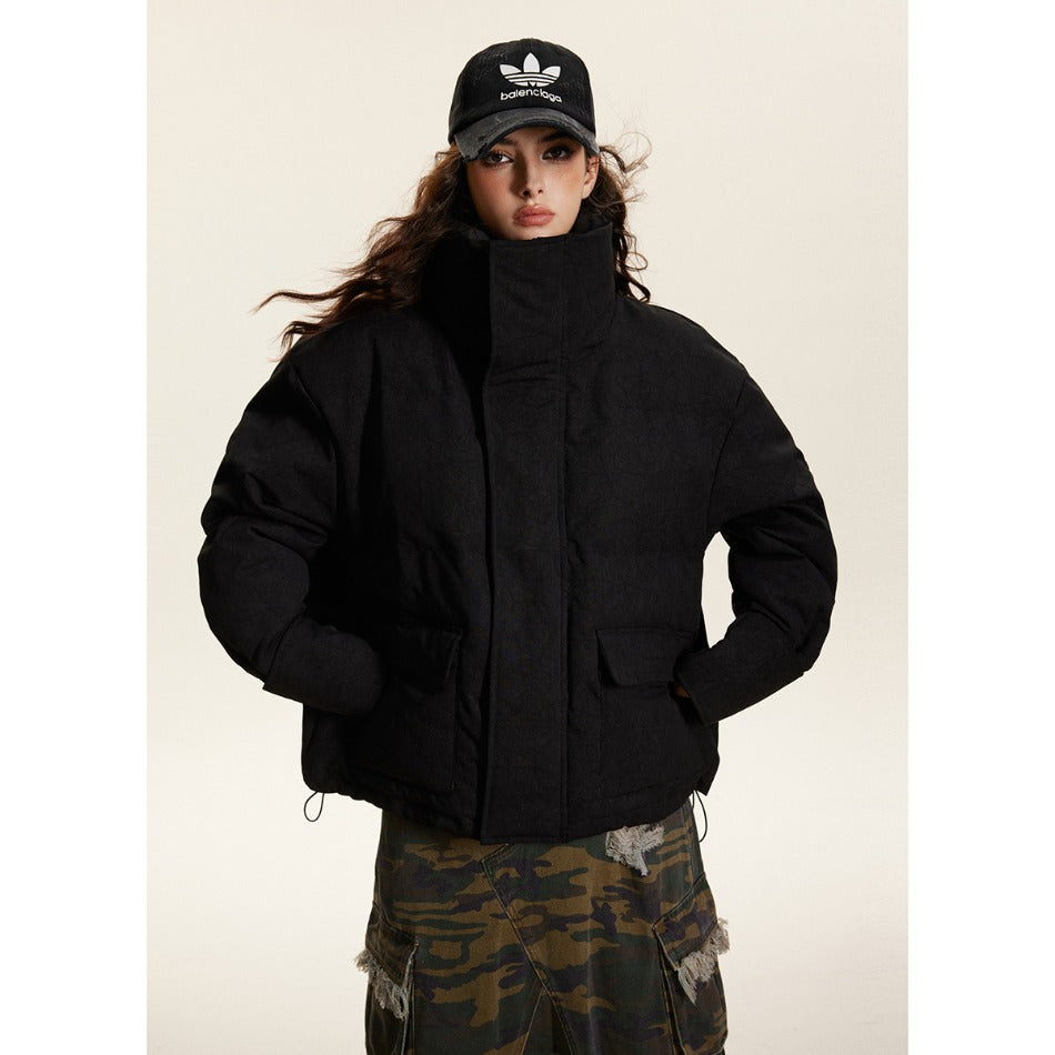 Unisex Coat Stand-up Collar Thick Warm Winter