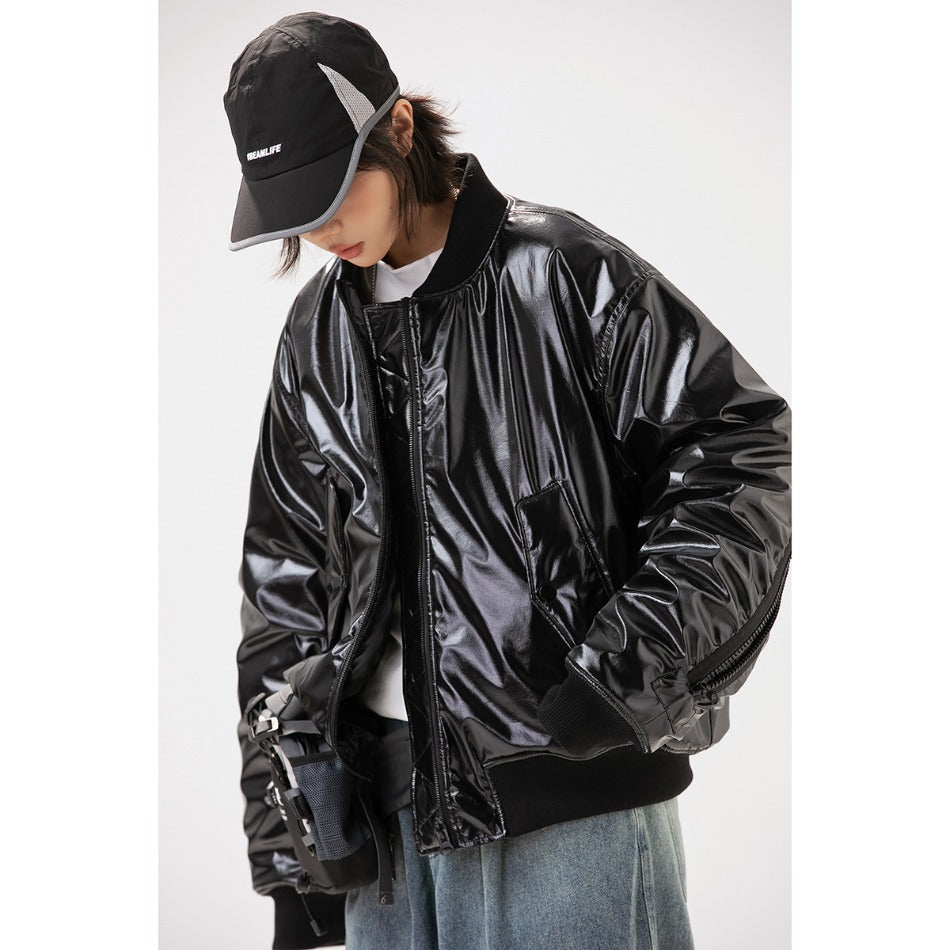 Unisex Coat PU Leather Cool Coat