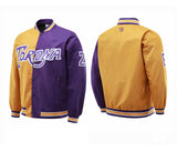 NBA Jacket with All Teams Patterns Warriors Lakers Basketball Wear Loose Thin