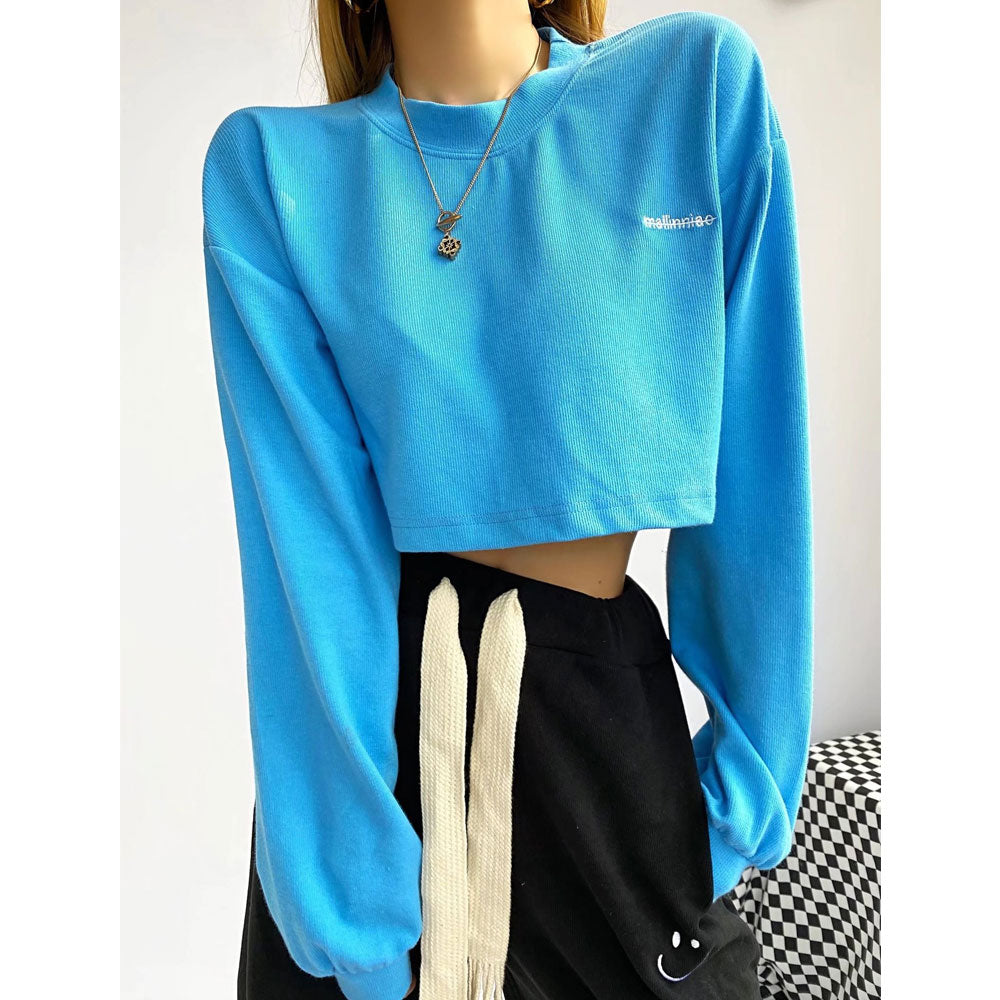 Women Hoodie Loose-Fitting Cropped Hot Girls