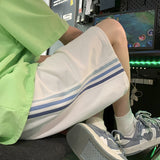 Men Beach Shorts Stripes Sports Loose