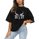 CM C&M WODRO Oversized Country Graphic Tees for Women