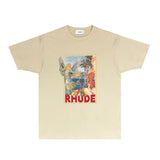 Rhude T Shirts Printed Trendy Pure Cotton