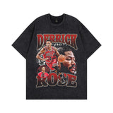 Men T-Shirt Retro Heavy NBA Star Print