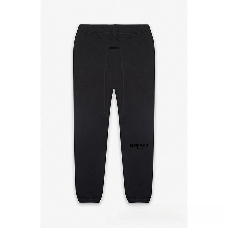 Fog Essentials Pant Black Flocked Printed Trousers
