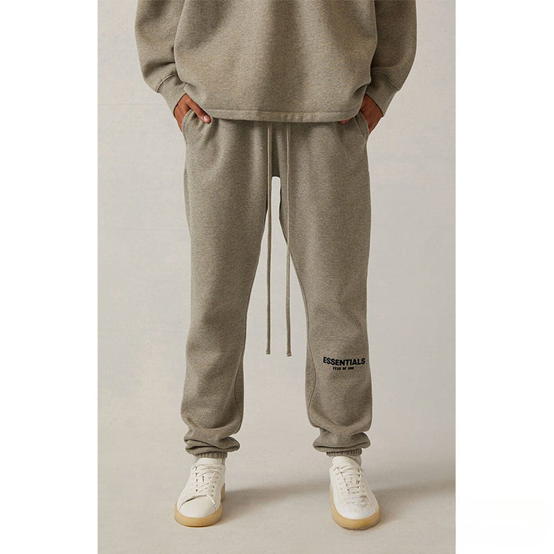 Fog Essentials Pant Black Flocked Printed Trousers