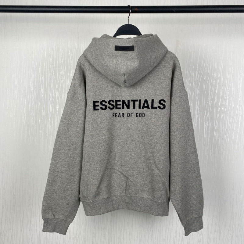 Fog Essentials Hoodie Sweater Black Letters Flocking