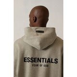 Fog Essentials Hoodie Sweater Black Letters Flocking