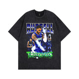 Men T-Shirt Retro Heavy NBA Star Print