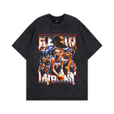 Men T-Shirt Retro Heavy NBA Star Print