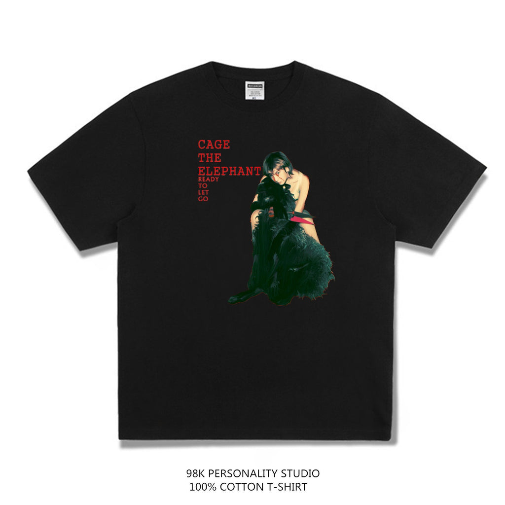 Rock Star T Shirt Cage the Elephant Rock Band Prisoner Elephant Printed T-shirt Short Sleeve