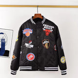 NBA Jacket with All Teams Patches Multi-Team Logo Embroidered Cotton Baseball Uniform