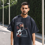 Mens Vintage T-Shirt Printed Loose T-Shirt