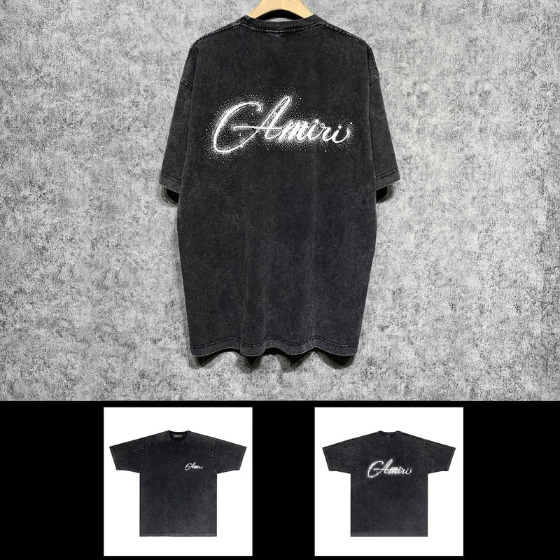 Amiri washed t-shirt gypsophila short sleeves