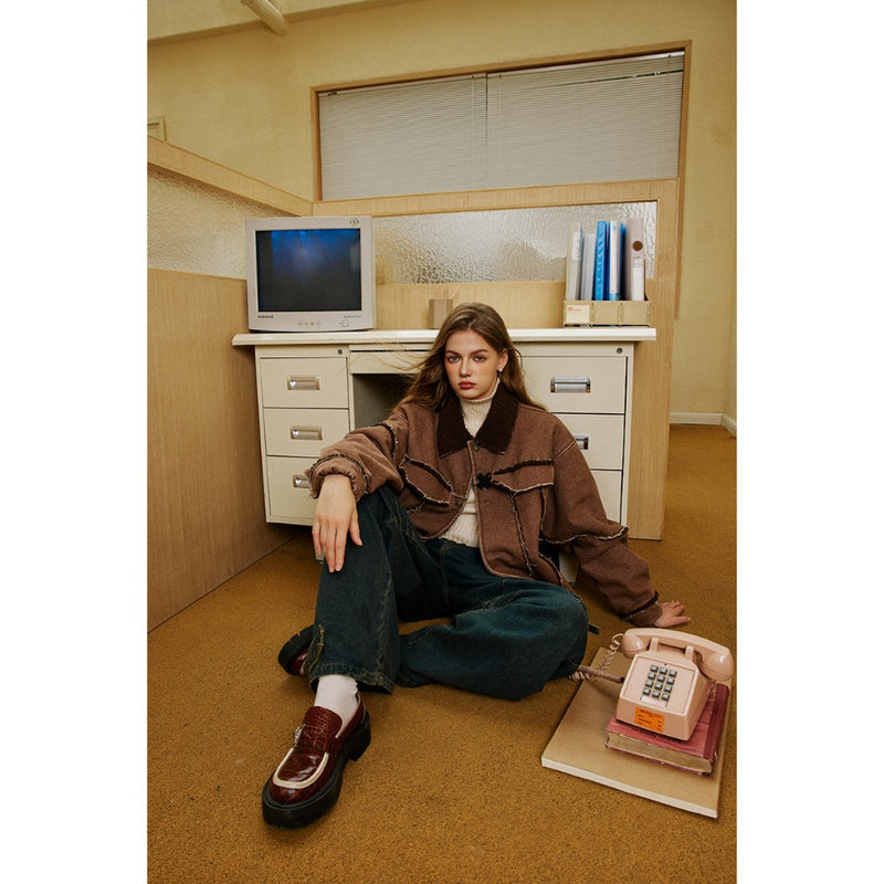 Unisex Coat Winter Lamb Wool Padded Coat