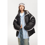 Unisex Coat University Style Stand Collar Winter Cotton Dress