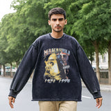 Mens Vintage Long Sleeve Shirt Vintage T-Shirt Men's Street