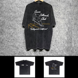 Amiri washed t-shirt billiards sketch short sleeve