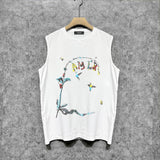 Amiri tank top hummingbird printing