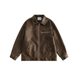 Unisex Pu Jacket Distressed PU Leather Motorcycle Jacket