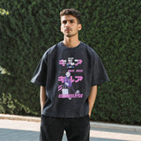 Mens Vintage T-Shirt Cartoon Print Short Sleeve T-Shirt