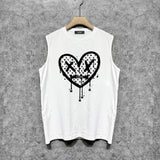 Amiri tank top splash paint heartprinting