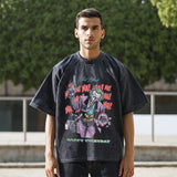 Mens Vintage T Shirt Summer Doberman Print