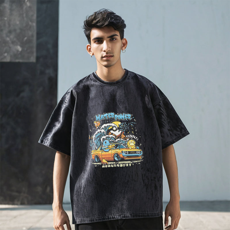 Mens Vintage T Shirt Short Sleeve T-Shirt Men's and Women's