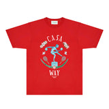 Casablanca T Shirts Fashion Print Street