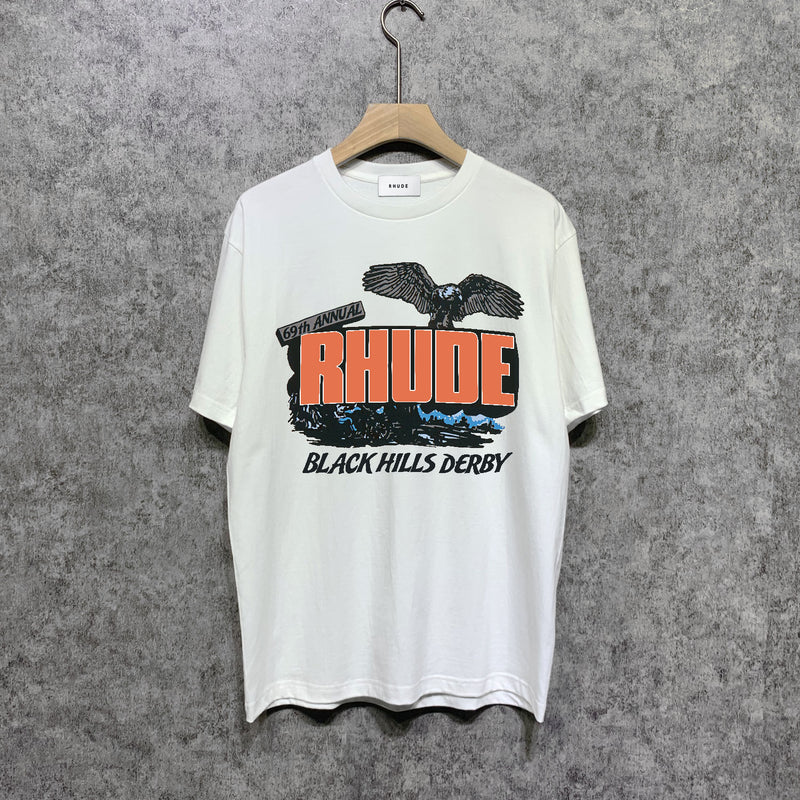 Rhude T Shirts Printed Trendy Pure Cotton