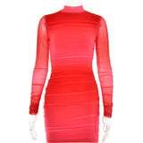 Women Dress Sexy Hot Girl Mesh Tight
