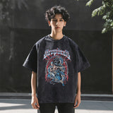 Mens Vintage T Shirt Old Short Sleeve T-Shirt Men and Women