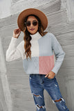 Women Pullover Sweater Turtleneck Sweater Loose and Simple Knitwear