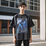 Mens Vintage T Shirt Printed Half Sleeve T-Shirt Men