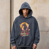 Mens Vintage Hoodie Casual Hooded Sweater