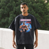 Mens Vintage T Shirt Short Sleeve T-Shirt Wash