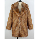 Women Fur Jacket Fashionable Warm Plush Coat
