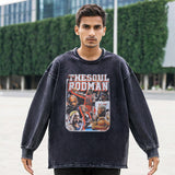 Mens Vintage Long Sleeve Shirt Autumn and Winter Loose T-Shirt