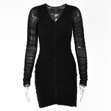 Women Dress Hot Girl Sexy Mesh Dress