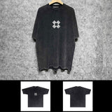 Amiri washed t-shirt - small letter crew print short sleeve